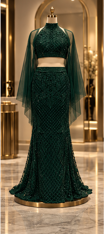 The Noir Lattice — Emerald Colorway
